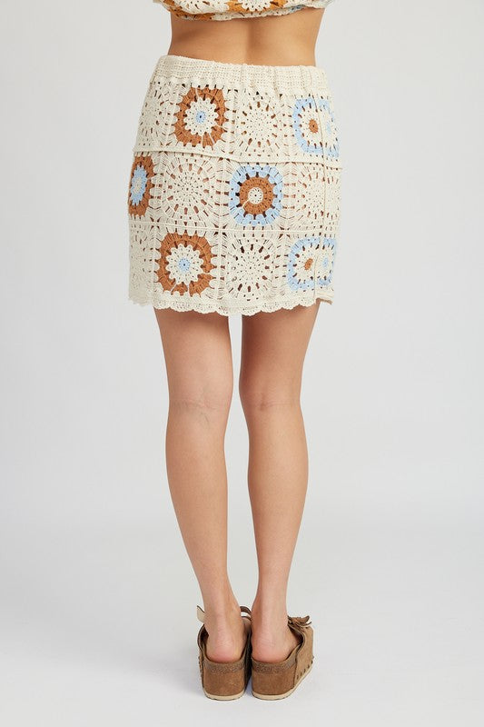 Cruise Crochet Mini Skirt  HOUSE OF SHE