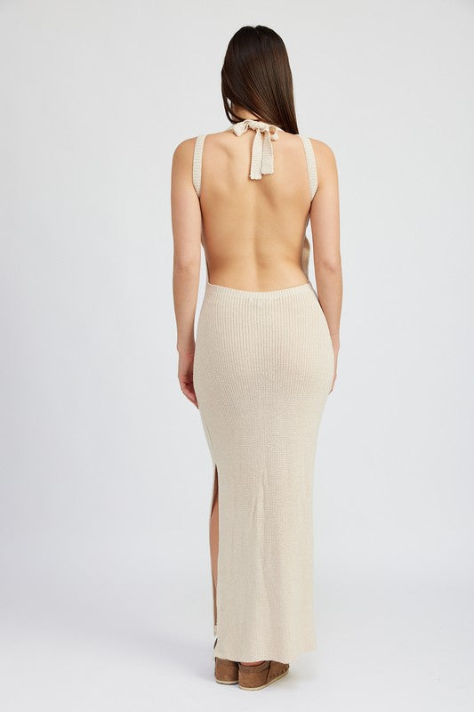 Clemise Halter Knit Dress  HOUSE OF SHE