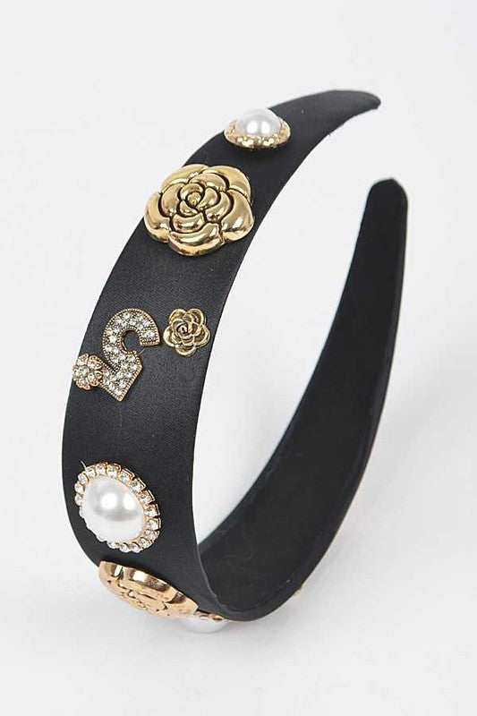 Crystal Rose Number 5 Iconic Headband  HOUSE OF SHE