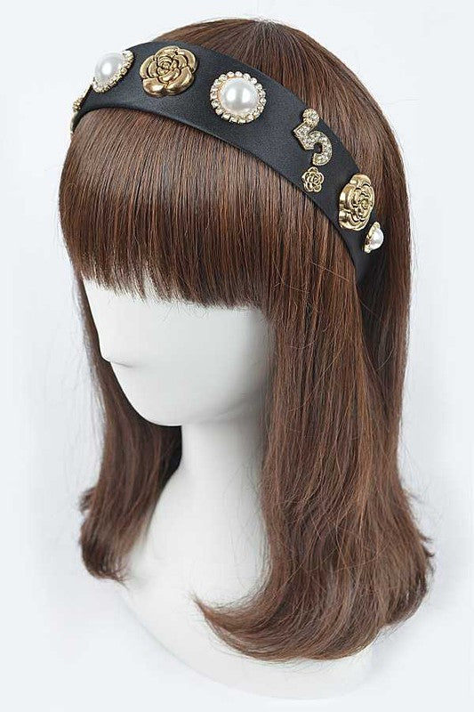 Crystal Rose Number 5 Iconic Headband  HOUSE OF SHE