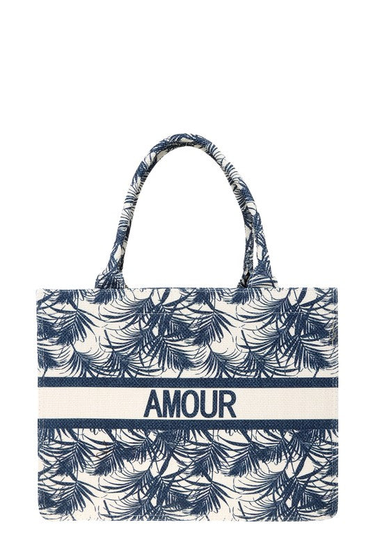 AMOUR Tropical Oblique Book Tote Bag  HOUSE OF SHE