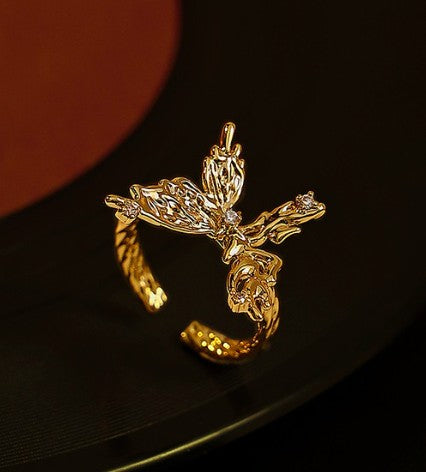 Butterfly Retro Adjustable Ring