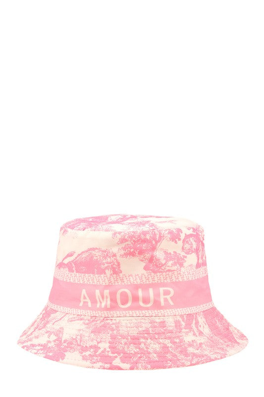 Tree And AMOUR Embroidery Bucket Hat  HOUSE OF SHE