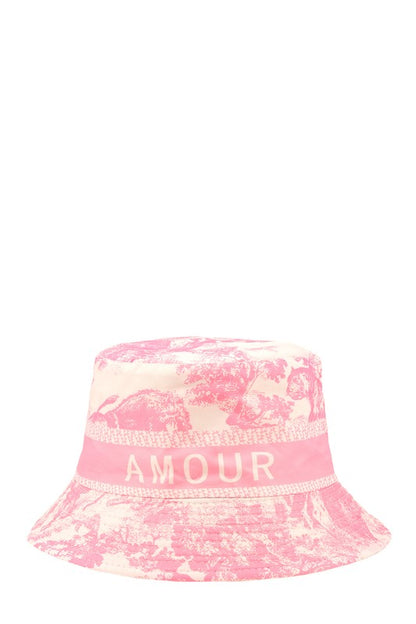 Tree And AMOUR Embroidery Bucket Hat  HOUSE OF SHE