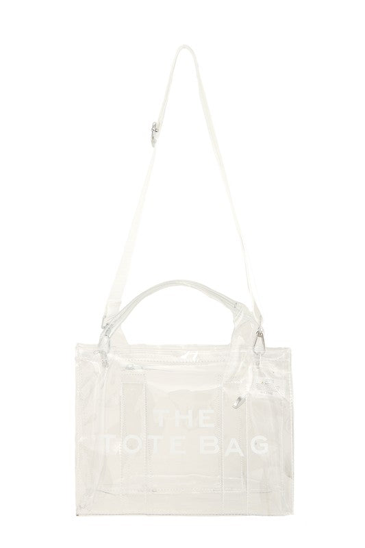 Transparent Clear Crossbody Tote Bag  HOUSE OF SHE