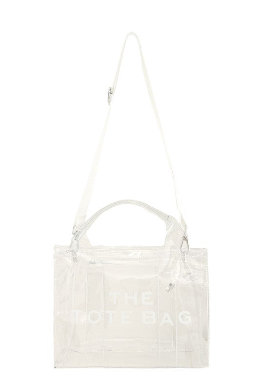 Transparent Clear Crossbody Tote Bag  HOUSE OF SHE