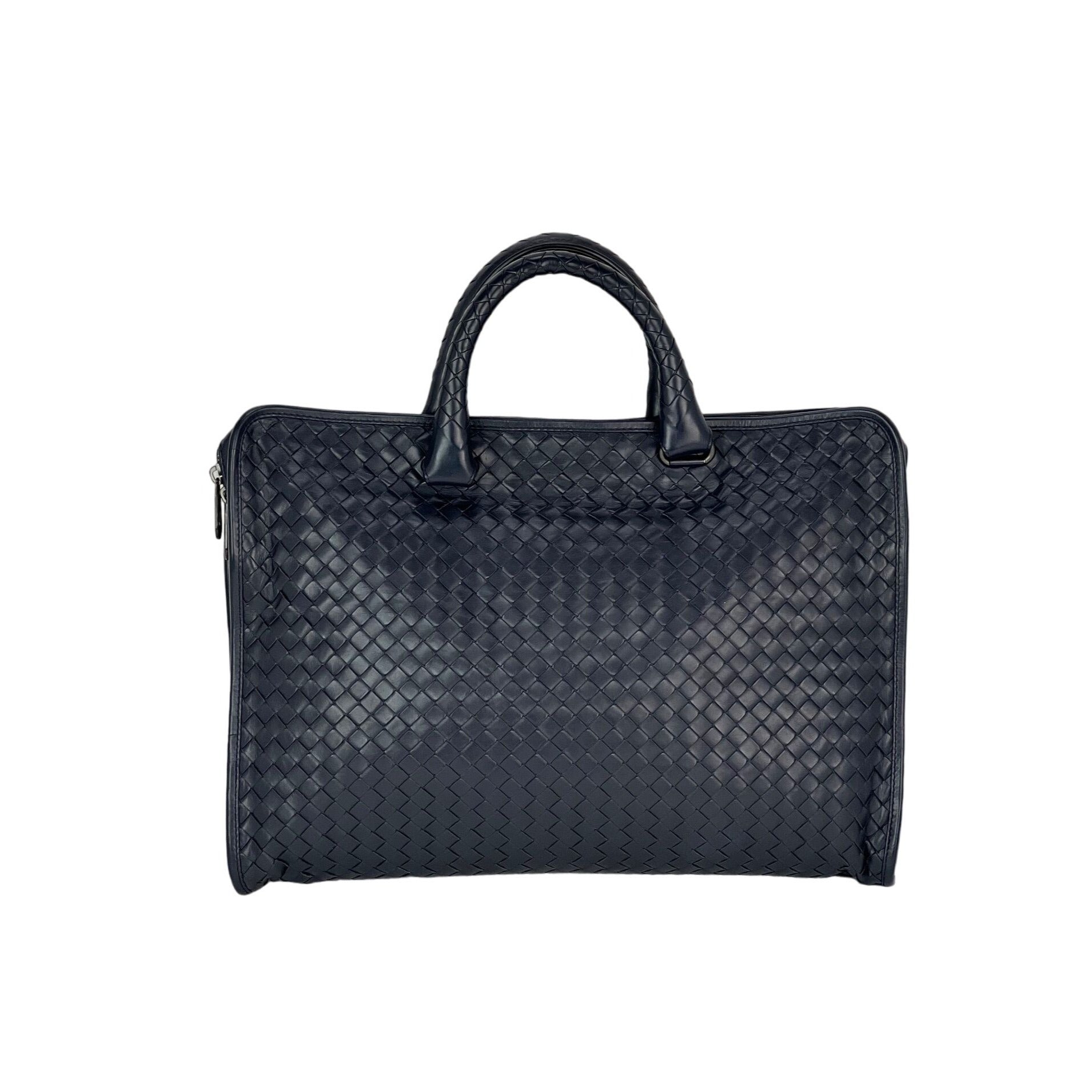 Bottega Veneta Intrecciato Top Zip Briefcase Attache Bag - HOUSE OF SHE