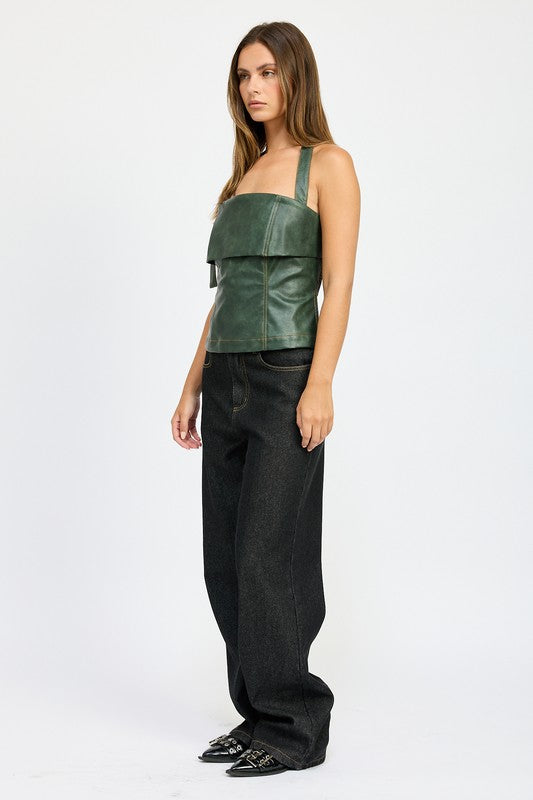 Fleece Lined Denim Pants - HOUSE OF SHE
