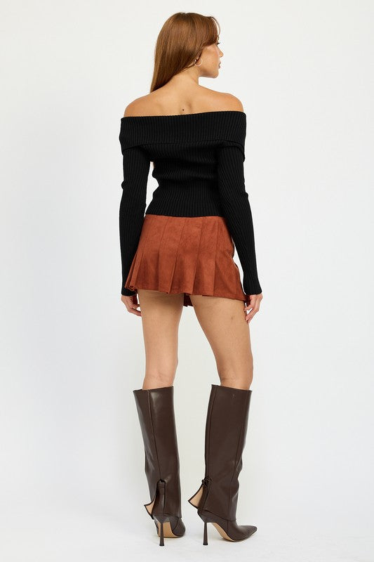 Wrapped Buckle Belt Mini Skirt - HOUSE OF SHE