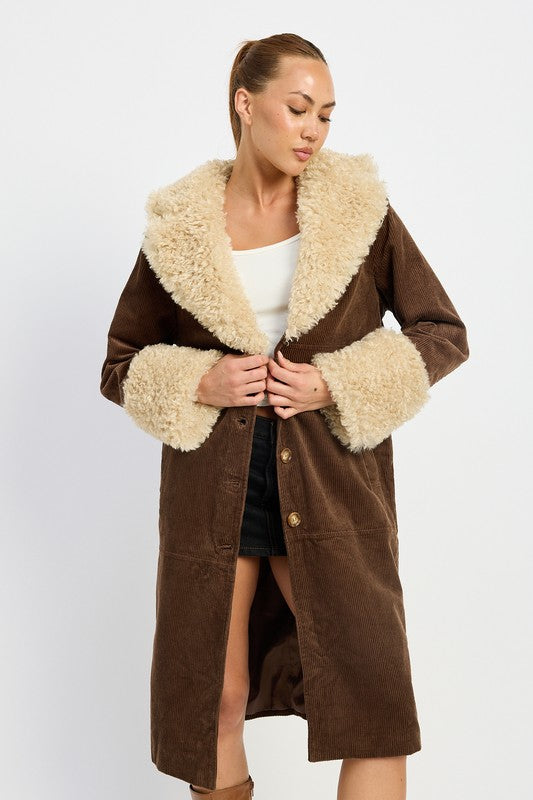 Maison online Mascallier faux fur trench