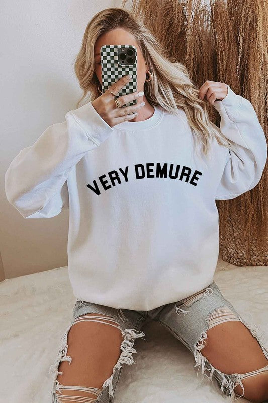 Very Demure Graphic Sweatshirt - HOUSE OF SHE