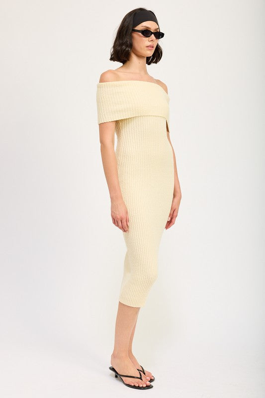 Strapless Bodycon Midi Dress - HOUSE OF SHE