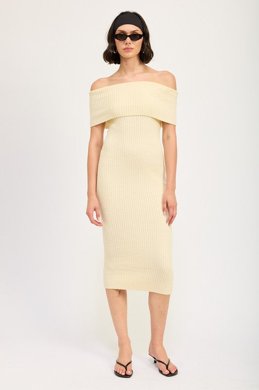 Strapless Bodycon Midi Dress - HOUSE OF SHE