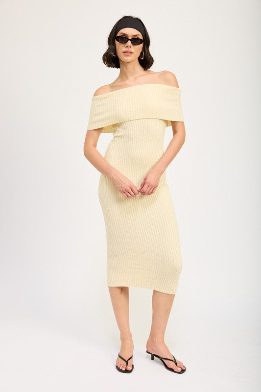 Strapless Bodycon Midi Dress - HOUSE OF SHE