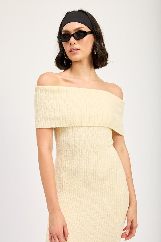 Strapless Bodycon Midi Dress - HOUSE OF SHE
