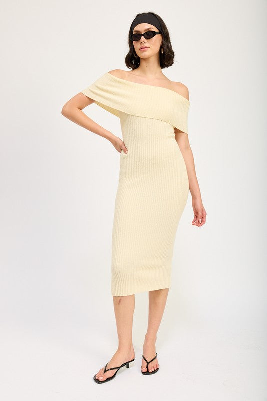 Strapless Bodycon Midi Dress - HOUSE OF SHE