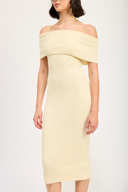 Strapless Bodycon Midi Dress - HOUSE OF SHE