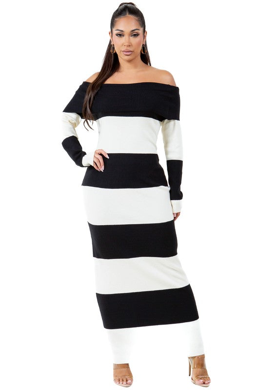 WOMEN FASHION LONG MAXI KNIT DRESS  HOUSE OF SHE