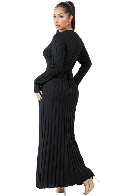 Cloe Knitwear Long Maxi Dress - HOUSE OF SHE