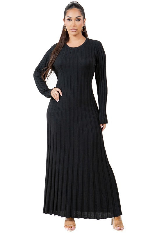 Cloe Knitwear Long Maxi Dress - HOUSE OF SHE
