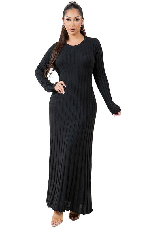 Cloe Knitwear Long Maxi Dress - HOUSE OF SHE