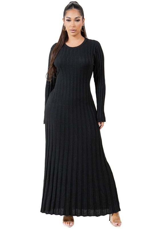 Cloe Knitwear Long Maxi Dress - HOUSE OF SHE