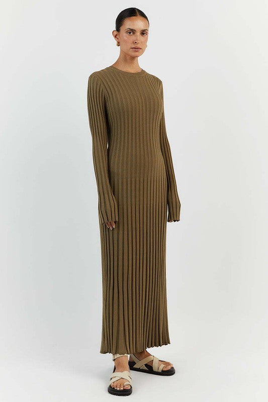 Toni Knitwear Long Maxi Dress - HOUSE OF SHE
