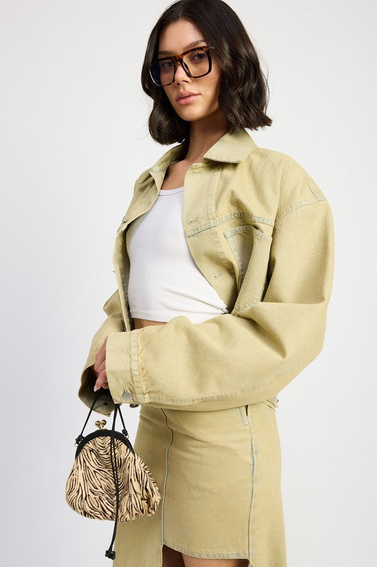 Lori Oversized Denim Jacket - HOUSE OF SHE