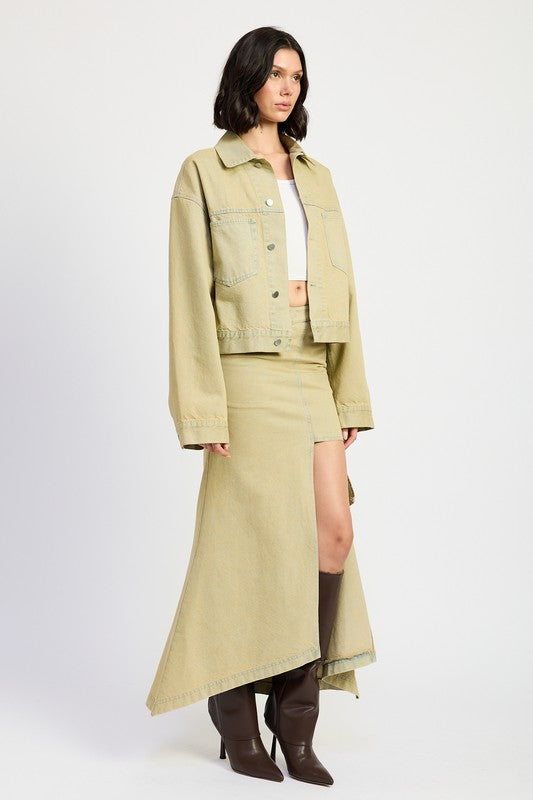Lori Oversized Denim Jacket - HOUSE OF SHE