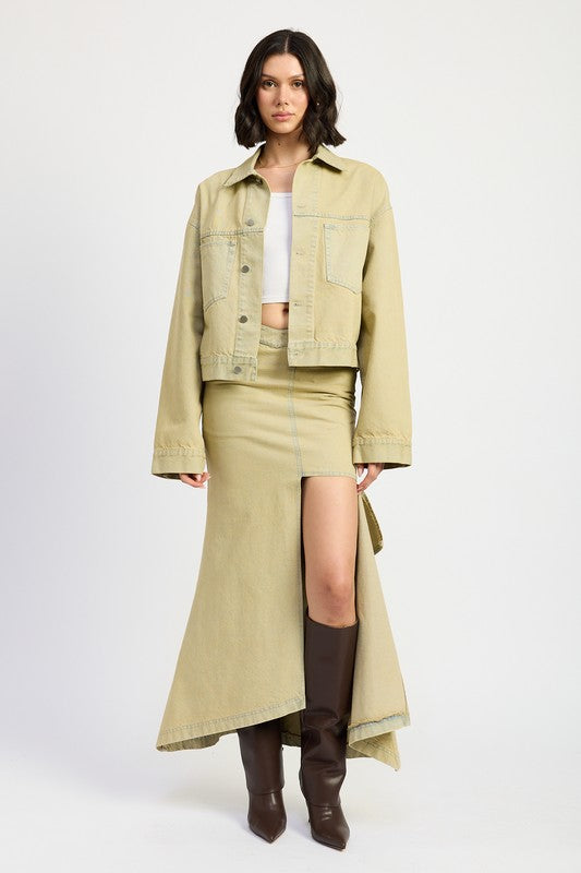 Lori Oversized Denim Jacket - HOUSE OF SHE