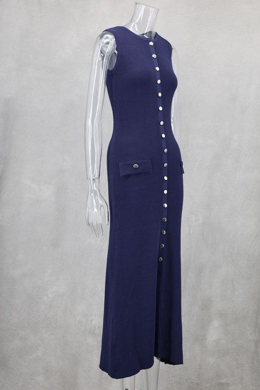 Kelis Long Maxi Knit Dress - HOUSE OF SHE