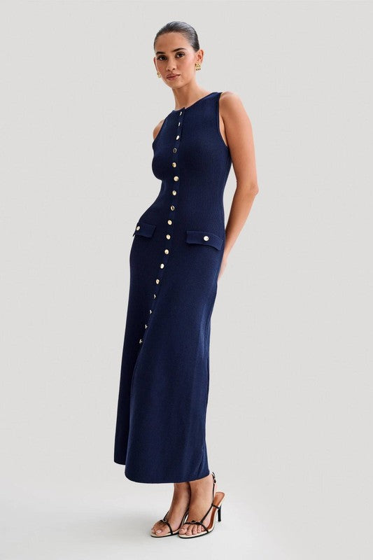 Kelis Long Maxi Knit Dress - HOUSE OF SHE