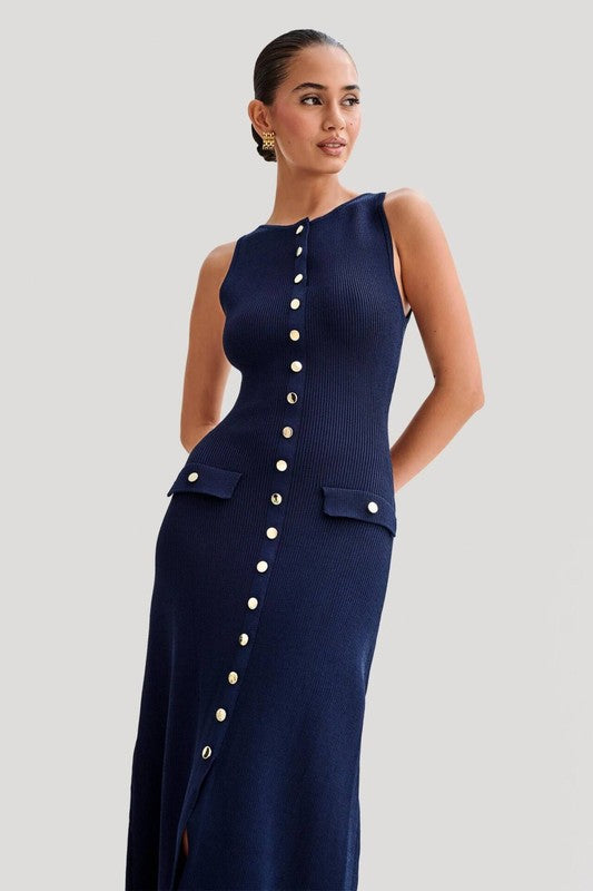 Kelis Long Maxi Knit Dress - HOUSE OF SHE