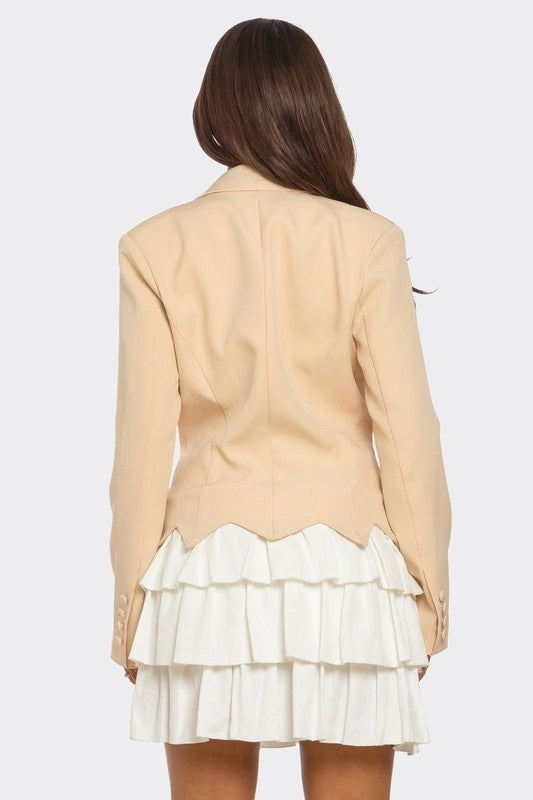 Two-Tone Blazer Dress - HOUSE OF SHE