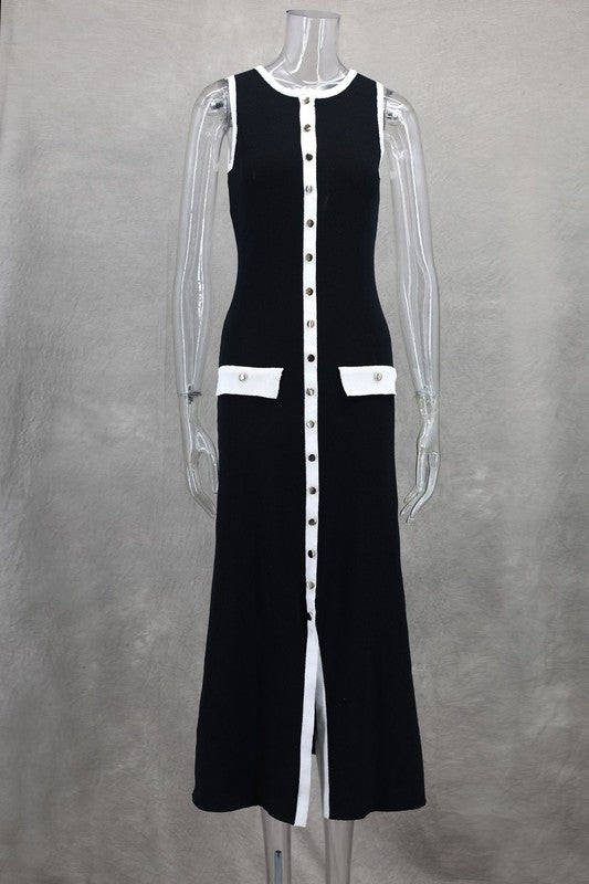 WOMEN FASHION LONG MIDI SWEATER DRESS