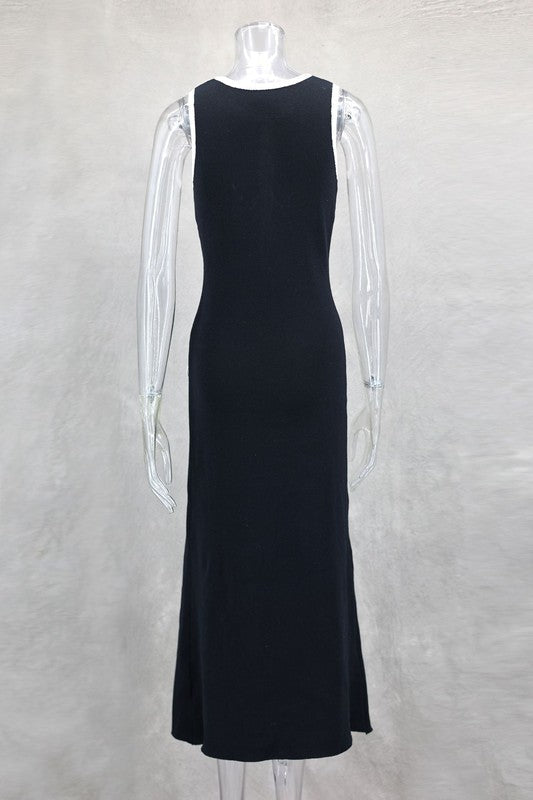 WOMEN FASHION LONG MIDI SWEATER DRESS