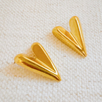 Hey Love Heart Stud Earrings