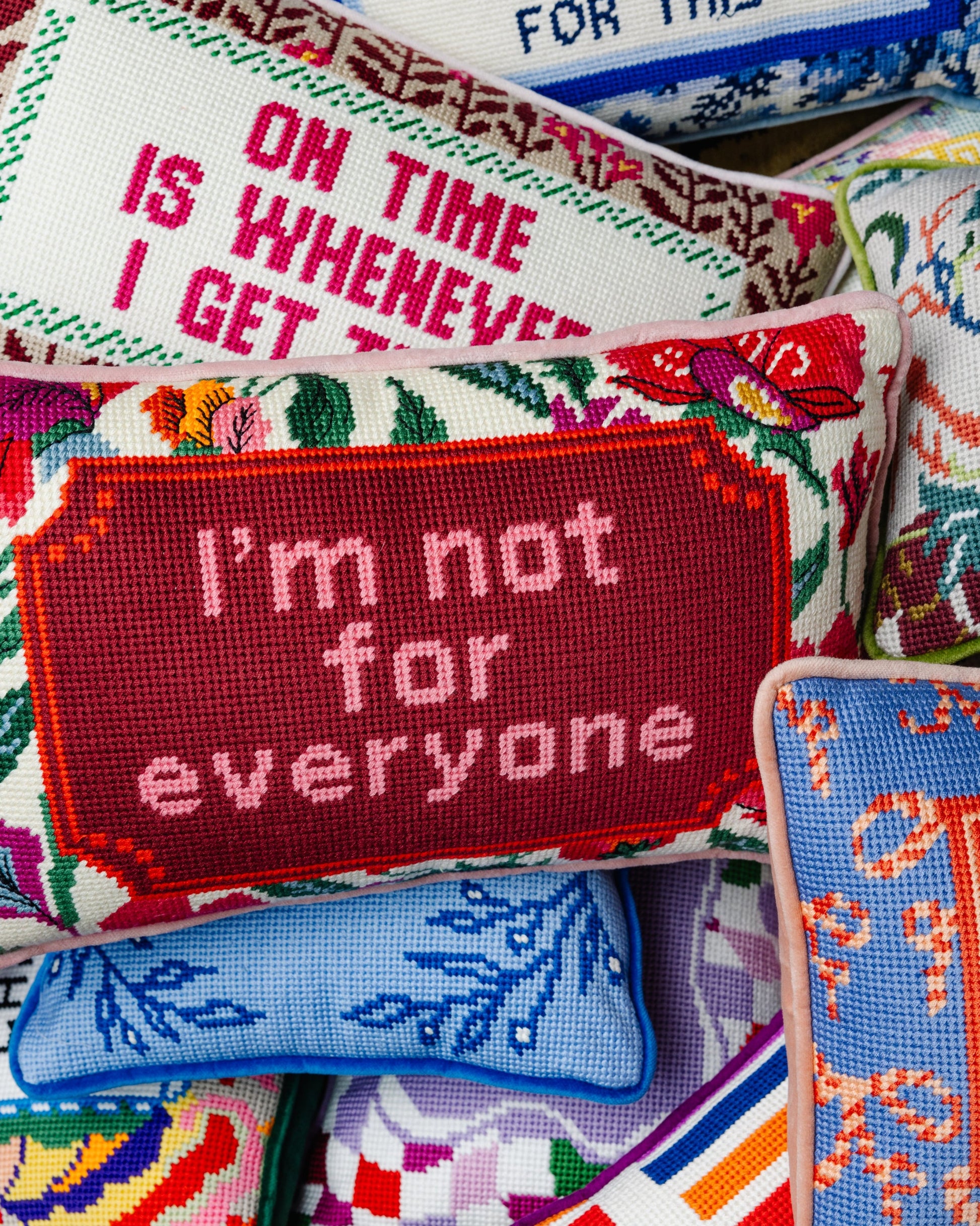 Not For Everyone Needlepoint Pillow