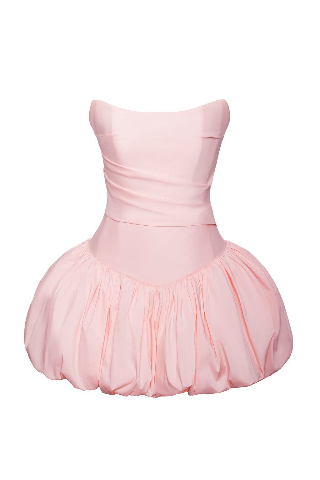 Oletta Pink Corset Strapless Bubble Mini Dress - HOUSE OF SHE