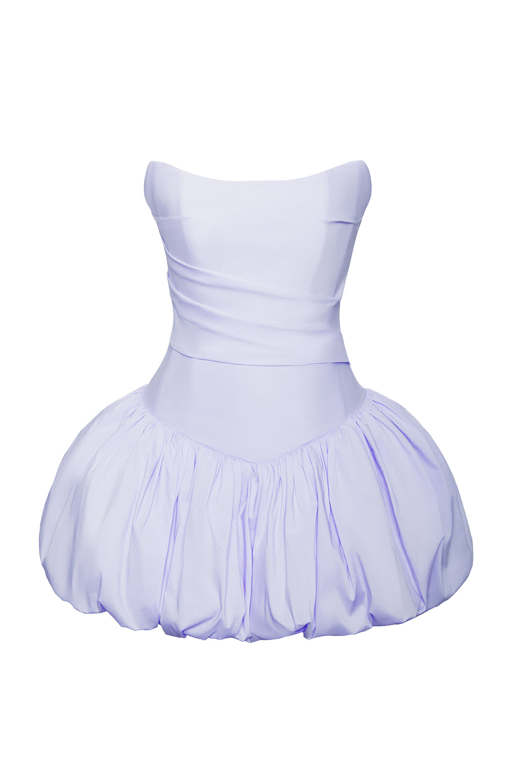 Oletta Blue Corset Strapless Bubble Hem Mini Dress - HOUSE OF SHE