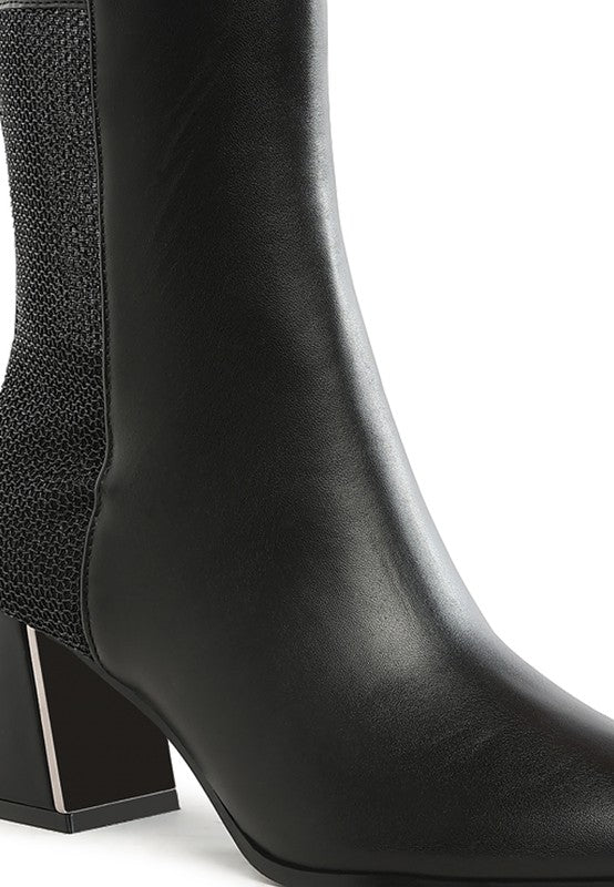 Mimosa Mesh Detail Pointy Ankle Boots  HOUSE OF SHE