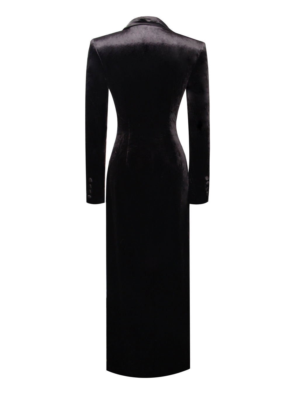 Willow Velvet High Slit Blazer Gown - HOUSE OF SHE