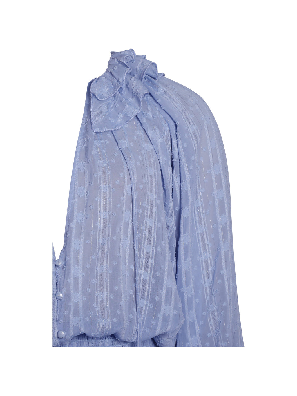 Zahari Blue Smock Bottom Balloon Sleeve Mini Dress - HOUSE OF SHE