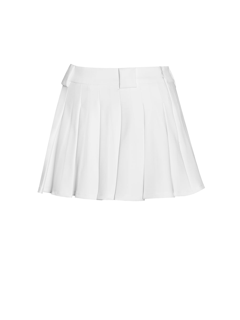 Oaklyn White Pleated Mini Skort - HOUSE OF SHE