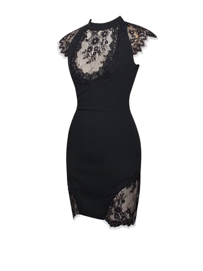 Nella Black Lace Mini Dress