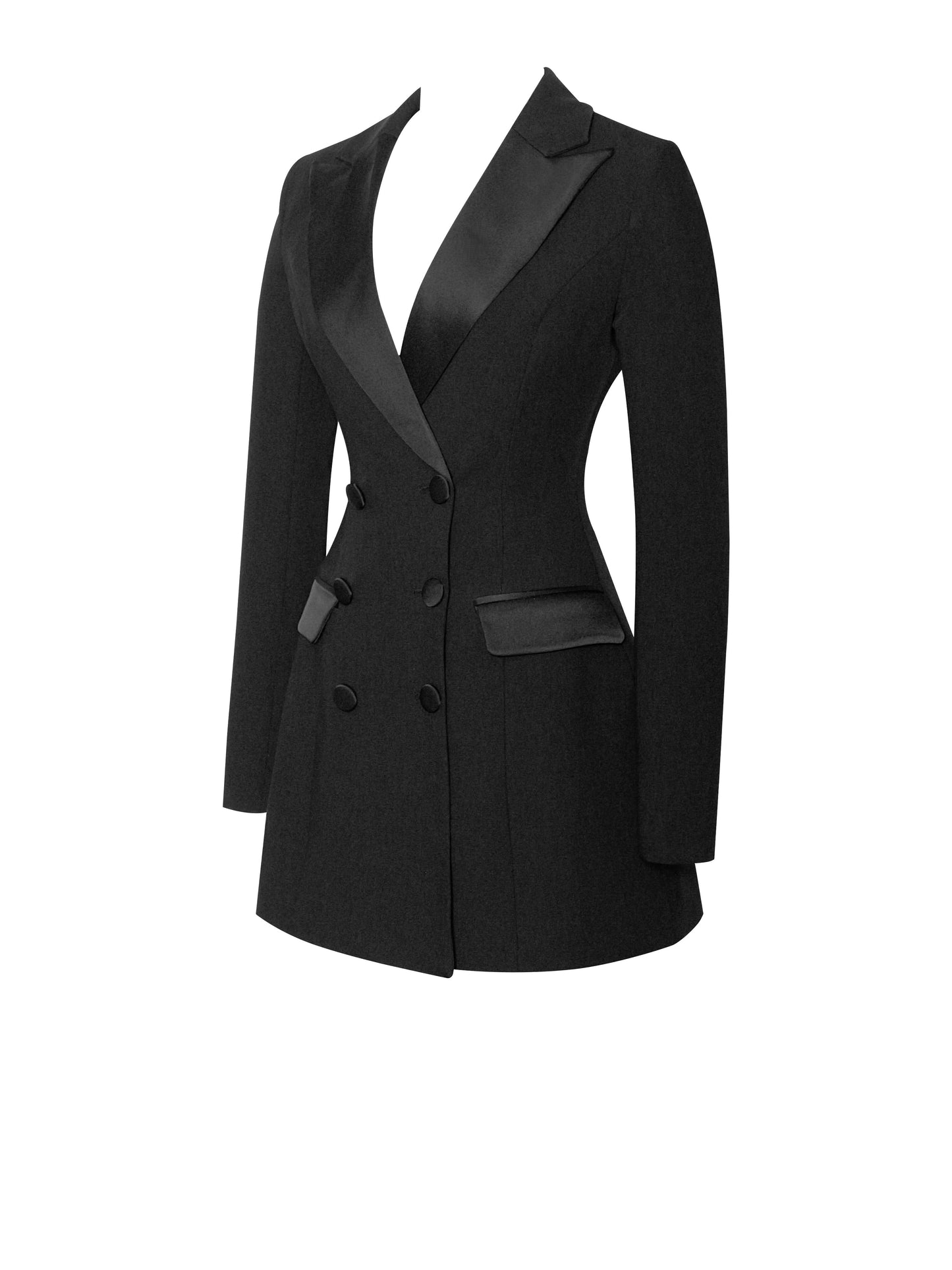 Celeste Black Stretch Blazer Dress