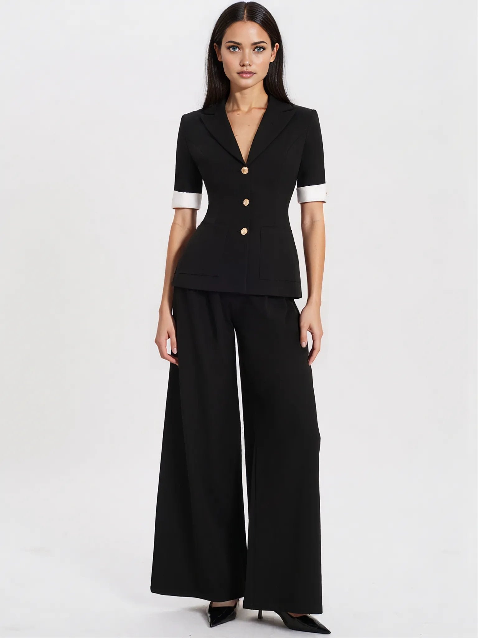 Aleena Short Sleeve Business Casual Blazer