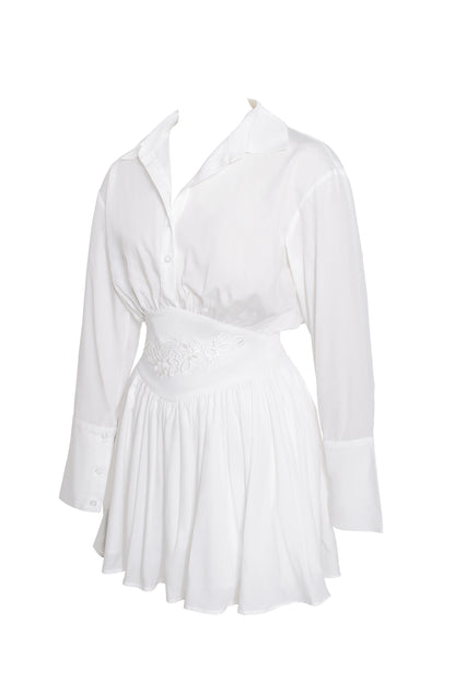 Jamila White Shirt Mini Dress