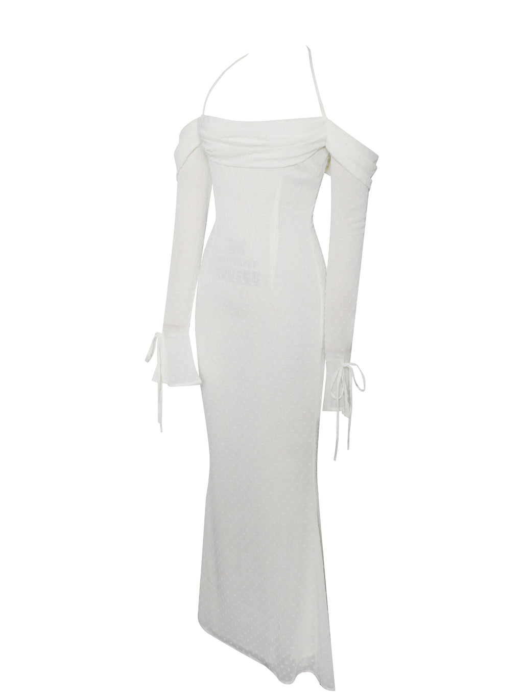 Kaia Long Sleeve Off Shoulder Maxi Dress - HOUSE OF SHE