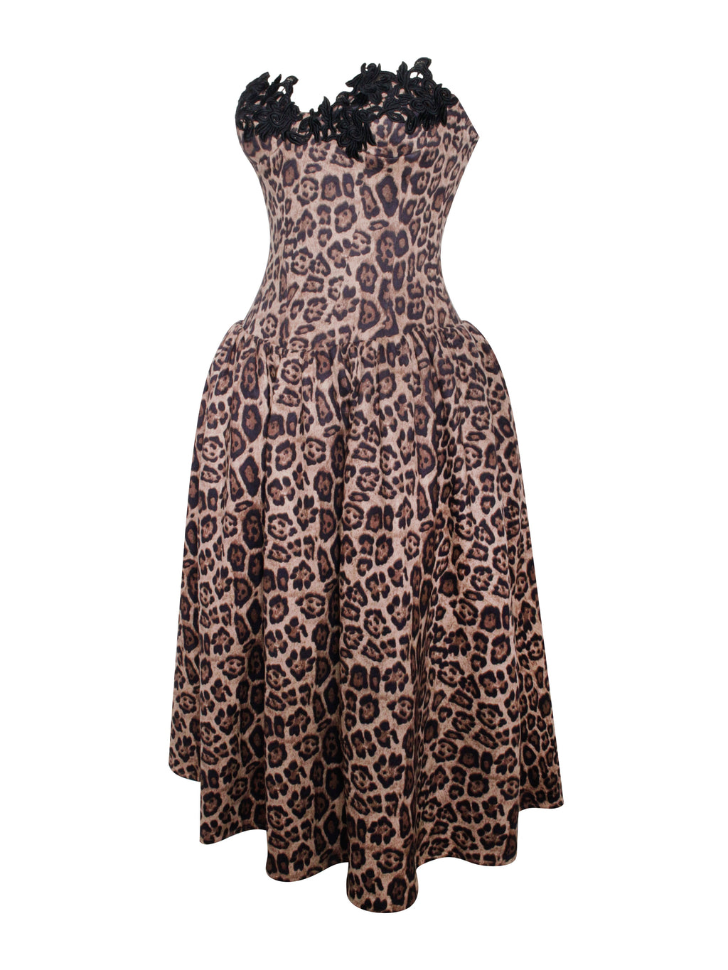 Henna Cheetah Print Midi Dress - HOUSE OF SHE